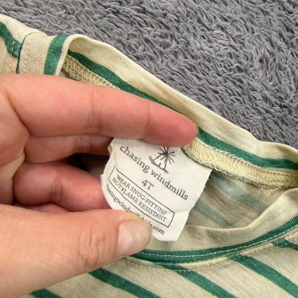 Chasing Windmills Long John Striped Long Sleeve Shirt (Top Only)